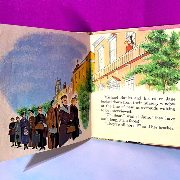 WALT DISNEY’S VTG 1964 MARY POPPINS COLLECTIBLE HARDCOVER BOOK WHITMAN #2450 - Picture 7 of 16